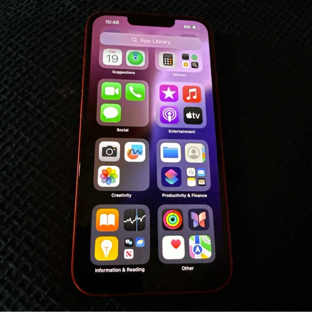 Apple iPhone 14 Red, Locked (T-mobile), 128GB,  Renewed